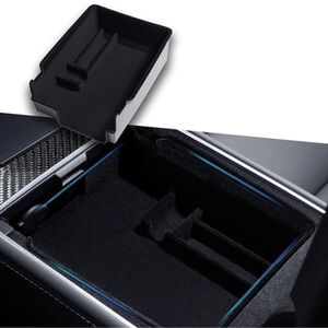 Tesla‎ Model 3 Model Y Armrest Organizer Tray with Sunglasses and Coin Holder